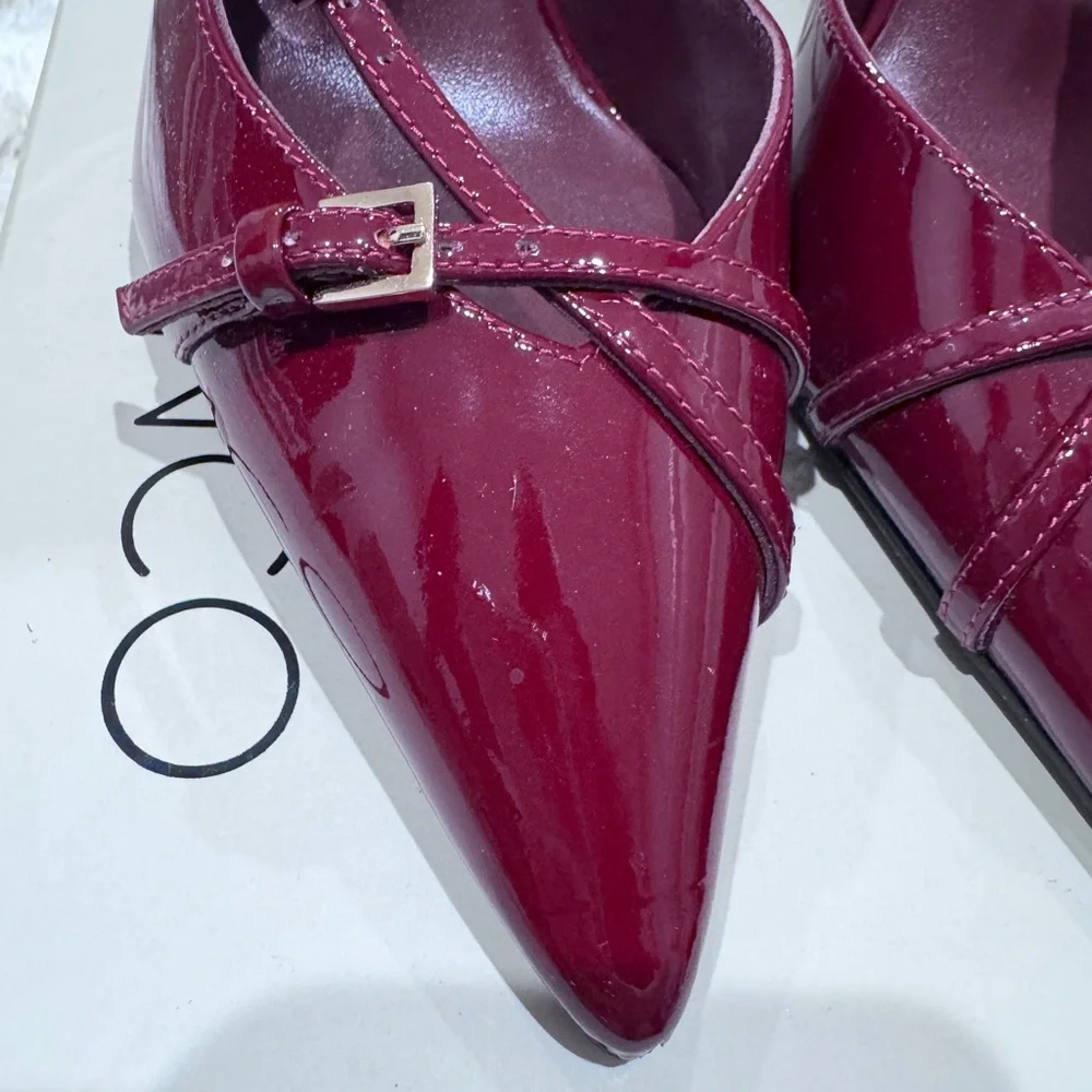 TONY BIANCO Garda Bordeaux Patent Heels in sz. 8